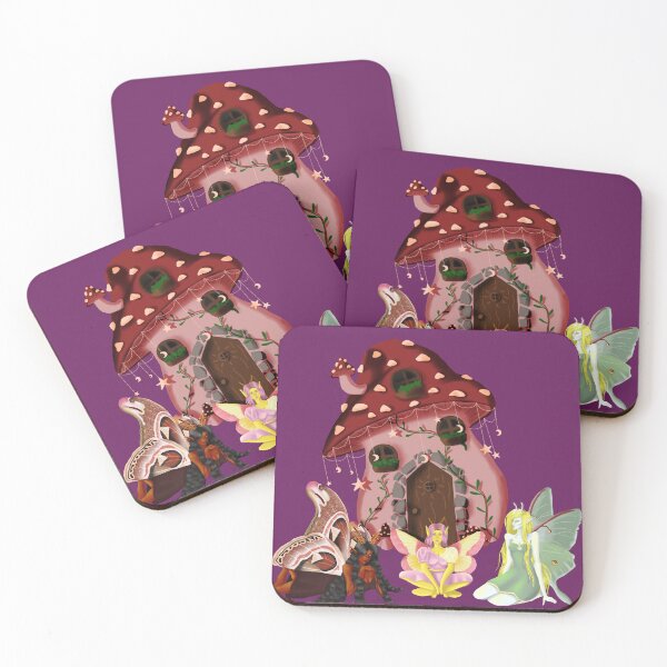 Item preview, Moth Faeries with fairy house (no background) designed and sold by AnubisAltarArt.