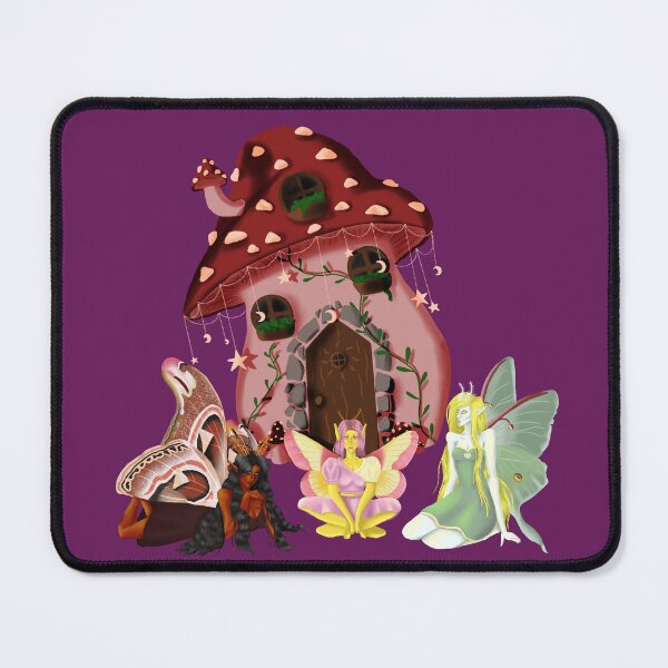 Item preview, Moth Faeries with fairy house (no background) designed and sold by AnubisAltarArt.