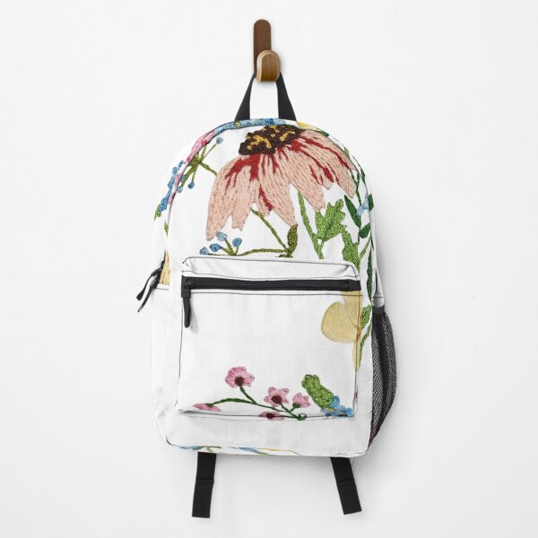 Item preview, Spring Flowers Wild Garden – Framed Embroidery-Inspired Botanical Print designed and sold by EGurrola.