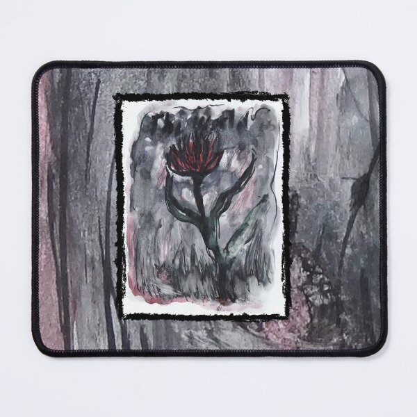 Item preview, Resilient Red Bloom within the Shadows Artwork by Katt Yanda designed and sold by Artist-Katt-Yanda.
