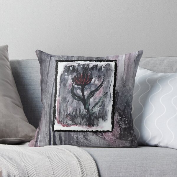 Item preview, Resilient Red Bloom within the Shadows Artwork by Katt Yanda designed and sold by Artist-Katt-Yanda.