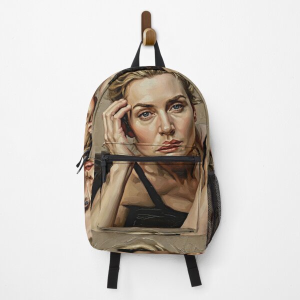 Item preview, Ethereal Strength: Kate Winslet Expressive Impasto Portrait designed and sold by Art's Diner.
