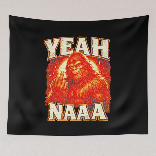 Item preview, Funny Bigfoot Design ,YEAH NAAA Sasquatch, Rebel Squatch Graphic, Aussie Humorr designed and sold by PaparazziAnunnaki.