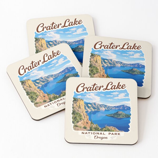 Item preview, Crater Lake National Park Oregon Retro Art designed and sold by Gideon Emmerich.