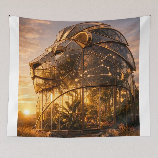 Item preview, Leo Constellation Astrology Greenhouse - Celestial Minimalist Wall Art designed and sold by LuxeBuzz.