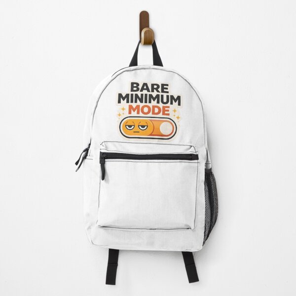 Item preview, Bare Minimum Mode Funny Work Humor Sticker Low Effort Mood Design designed and sold by MrDev.