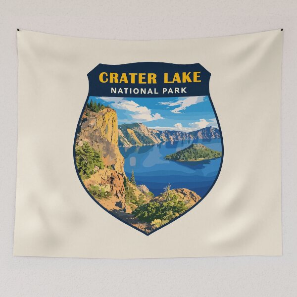 Item preview, Crater Lake National Park Oregon Retro Art designed and sold by Gideon Emmerich.