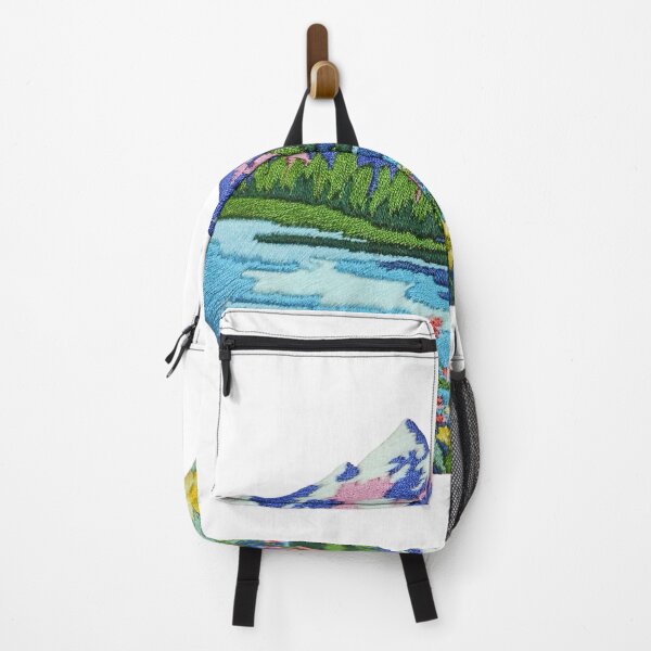Item preview, Wild Peaks & Blooms – Embroidery Landscape Print designed and sold by EGurrola.