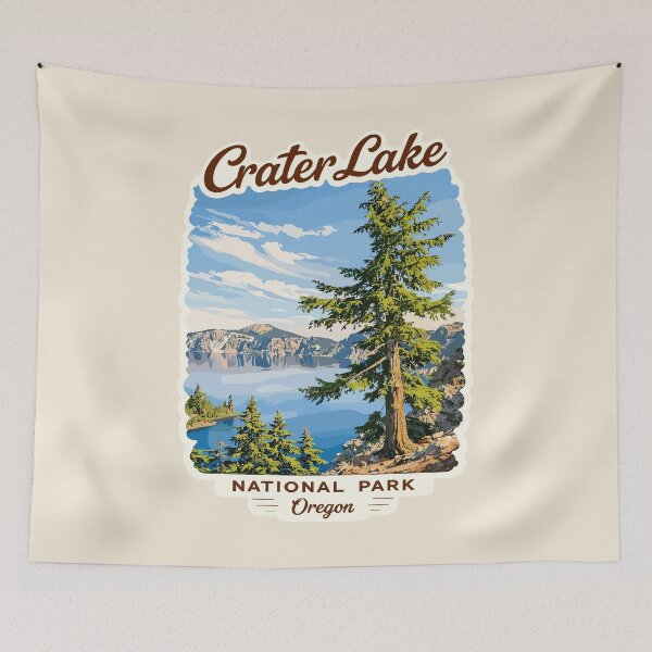 Item preview, Crater Lake National Park Oregon Retro Badge designed and sold by Gideon Emmerich.