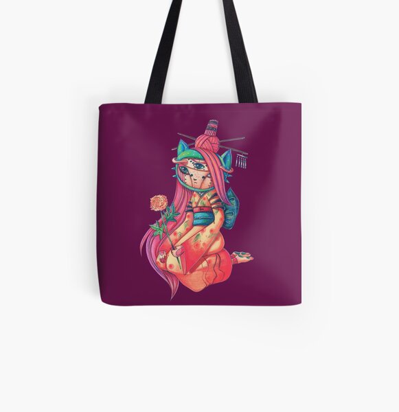 Tiny cat-like chrysanthemum All Over Print Tote Bag