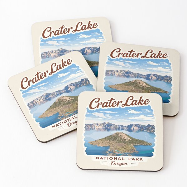 Item preview, Crater Lake National Park Orego Retro Badge designed and sold by Gideon Emmerich.
