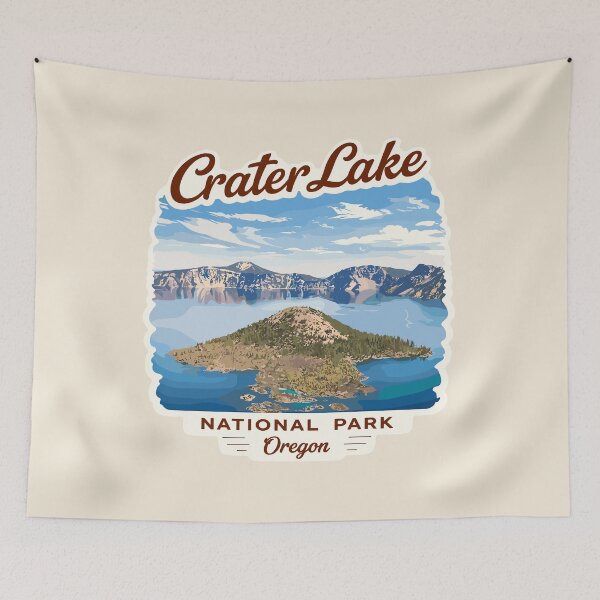 Item preview, Crater Lake National Park Orego Retro Badge designed and sold by Gideon Emmerich.