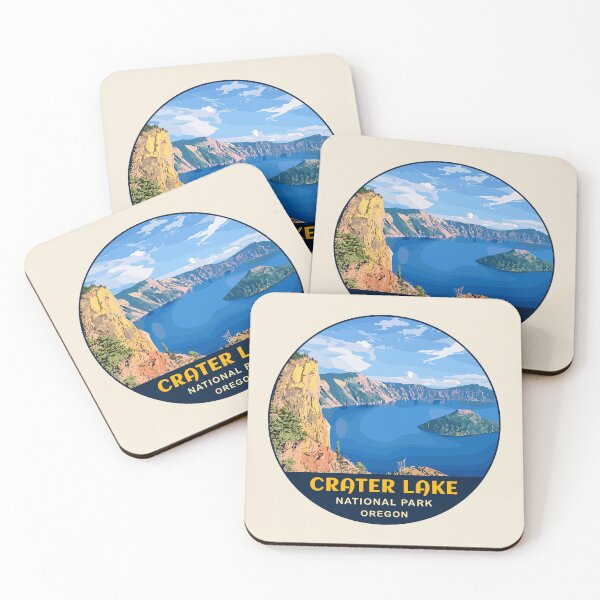 Item preview, Crater Lake National Park Orego Retro Badge designed and sold by Gideon Emmerich.