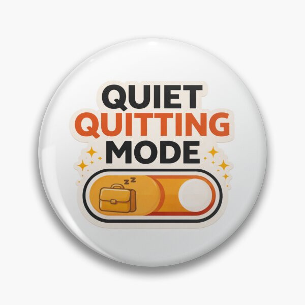 Item preview, Quiet Quitting Mode Funny Work Humor Sticker Corporate Burnout Design designed and sold by MrDev.