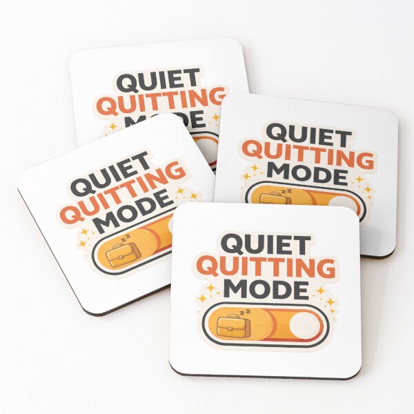 Item preview, Quiet Quitting Mode Funny Work Humor Sticker Corporate Burnout Design designed and sold by MrDev.