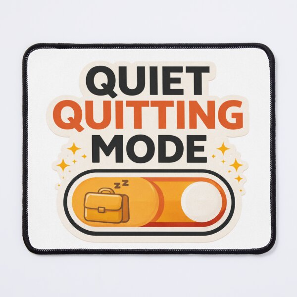 Item preview, Quiet Quitting Mode Funny Work Humor Sticker Corporate Burnout Design designed and sold by MrDev.