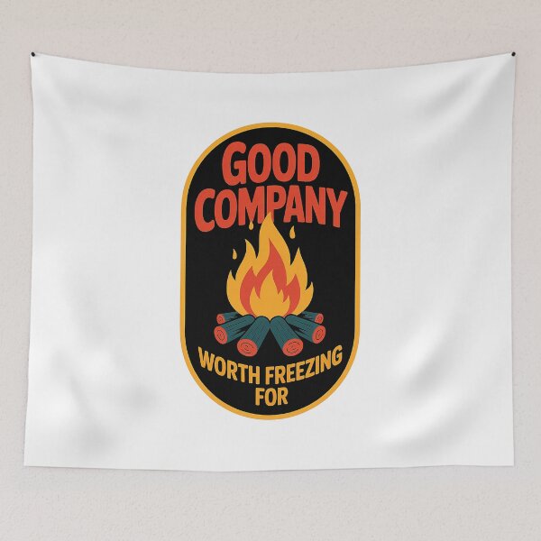 Item preview, Happy Camper Outdoor Gift - Retro Humor Badge designed and sold by EverydayThreadz.