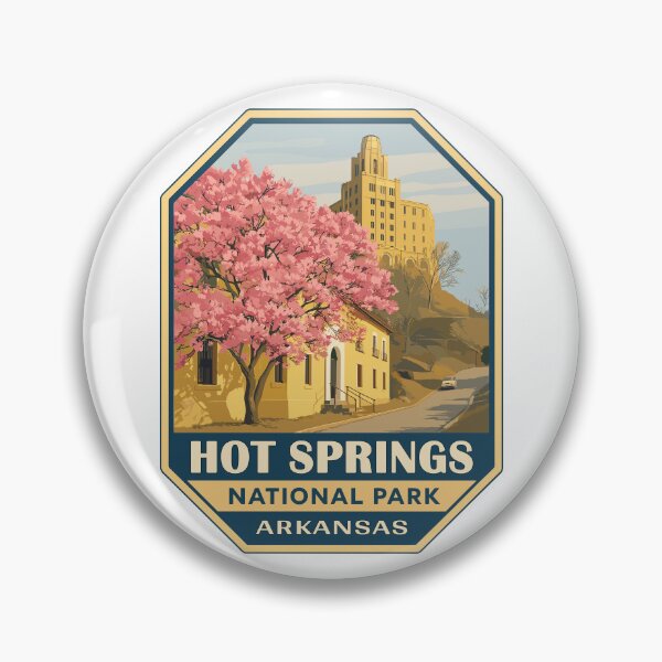 Item preview, Hot Springs National Park Arkansas Retro Design designed and sold by Ismeal Von.