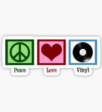 Peace Love Vinyl Records Sticker