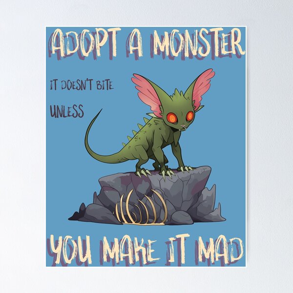 Item preview, ADOPT A MONSTER - HORROR  designed and sold by PaleEyedRaven.