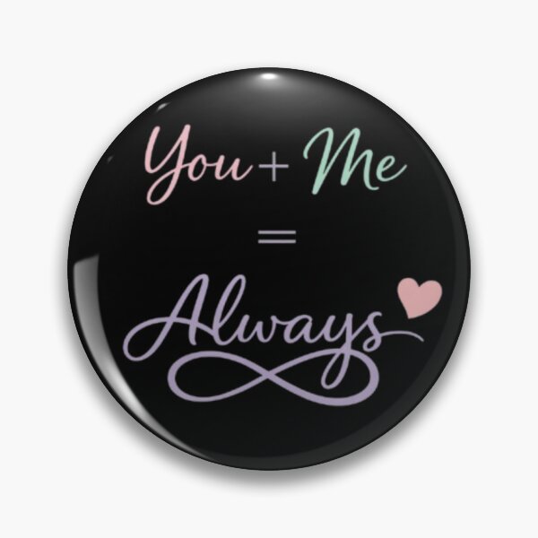 Item preview, You + Me = Always – Pastel Infinity Love Quote Sticker designed and sold by CutePearlStudio.