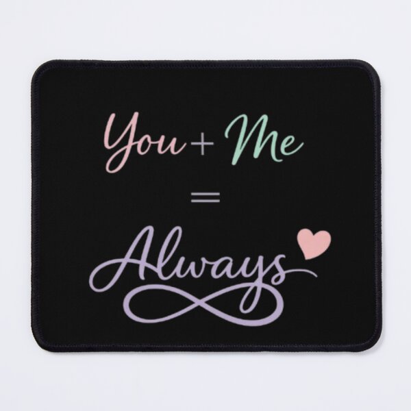Item preview, You + Me = Always – Pastel Infinity Love Quote Sticker designed and sold by CutePearlStudio.