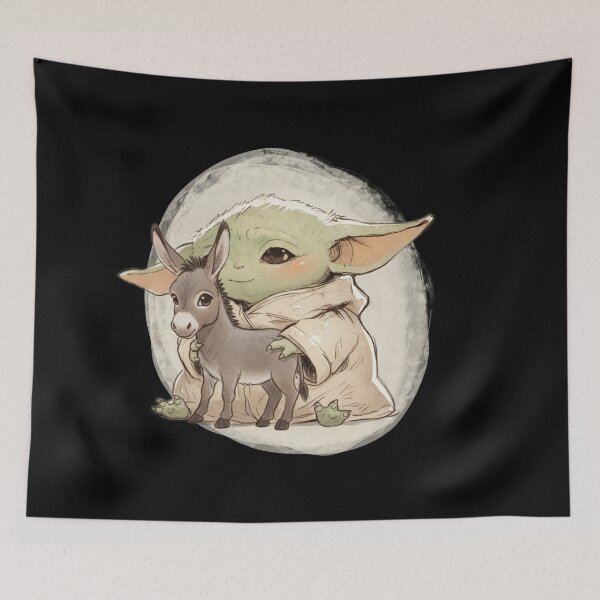 Item preview, BABY YODA WITH DONKEY designed and sold by LIS AND MELIVERSO.