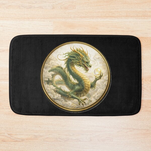 Item preview, Jade Celestial Dragon – Pearl of Wisdom Circle Design designed and sold by TheJoyfulPen.