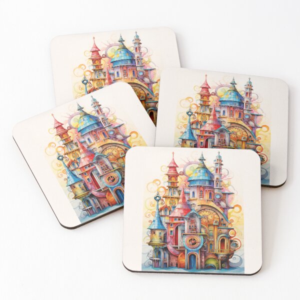 Item preview, Colorful Steampunk Castle designed and sold by bubblyrainbow.