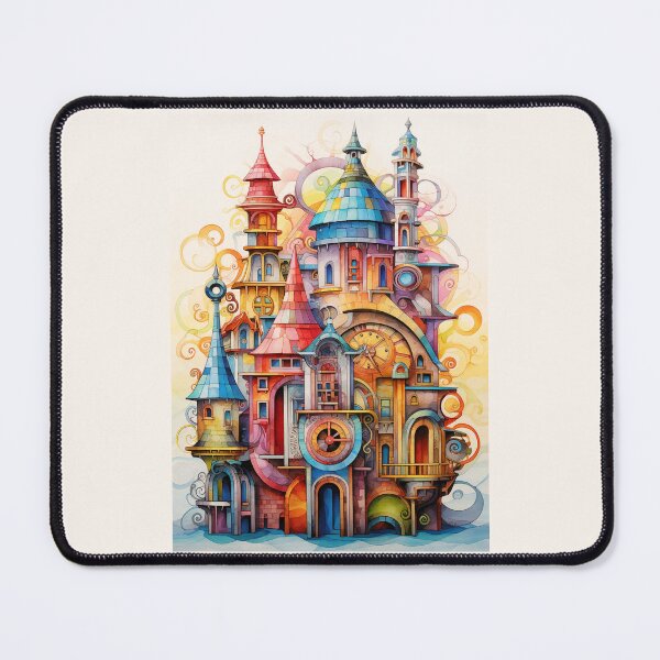 Item preview, Colorful Steampunk Castle designed and sold by bubblyrainbow.