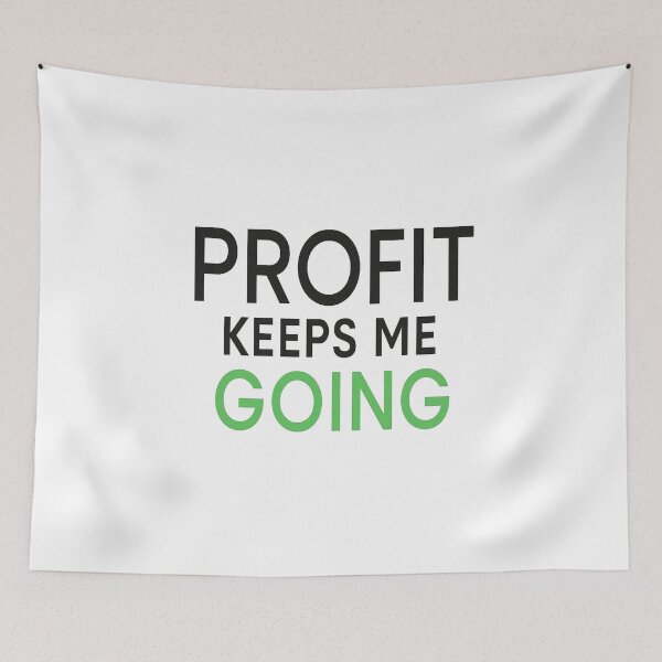 Item preview, Profit Keeps Me Going Business Motivation Typography Design designed and sold by Adappai.