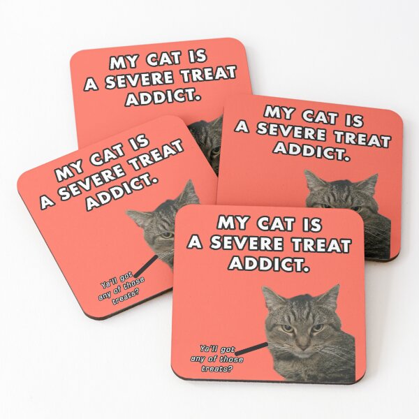 Item preview, Funny Cat Addiction To Treats  designed and sold by Cat Haven & Rescue .