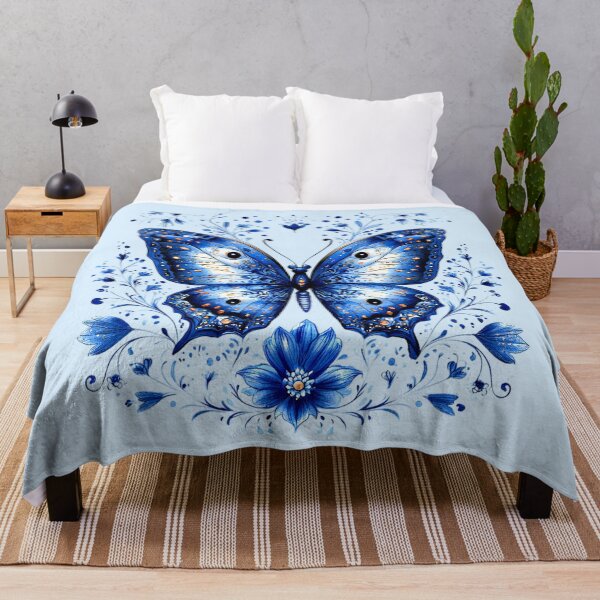 Item preview, Porcelain Blue Butterfly 1 designed and sold by Dawne's Designs.