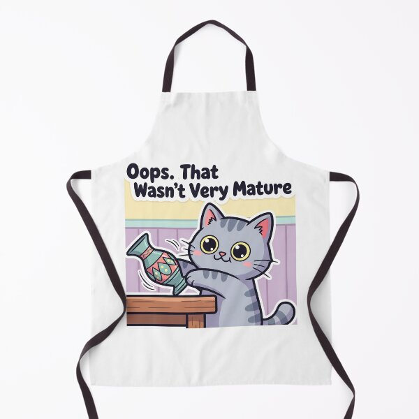 Item preview, Oops That Wasn't Very Mature - Cute Cat designed and sold by artaipix.