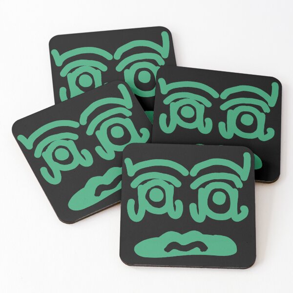 Item preview, Expressive Abstract Face Doodle – Bold Green Minimalist Line Art designed and sold by felipemaldonadoart.