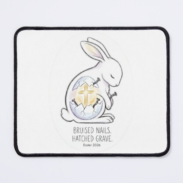 Item preview, Bruised Nails Hatched Grave Easter 2026 Religious Christian Design Rabbit designed and sold by BlackAndBrown.
