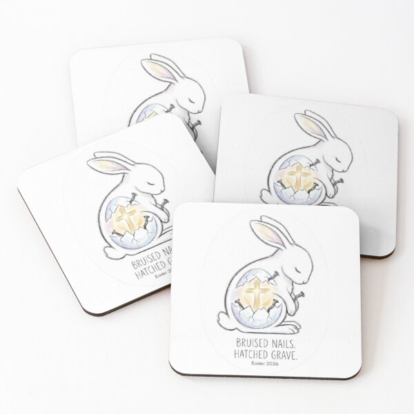 Item preview, Bruised Nails Hatched Grave Easter 2026 Religious Christian Design Rabbit designed and sold by BlackAndBrown.