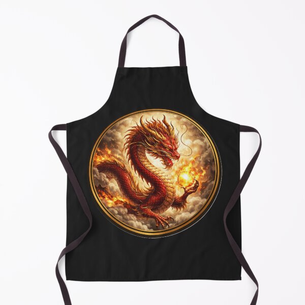 Item preview, Crimson Inferno Dragon – Celestial Fire Circle Design designed and sold by TheJoyfulPen.