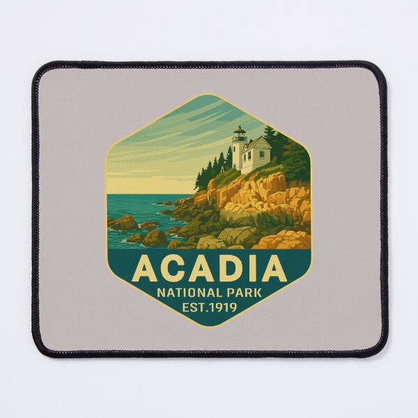 Item preview, Acadia National Park Maine US Retro Badge designed and sold by Ismeal Von.