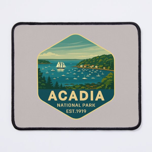 Item preview, Acadia National Park Maine US Retro Badge designed and sold by Ismeal Von.