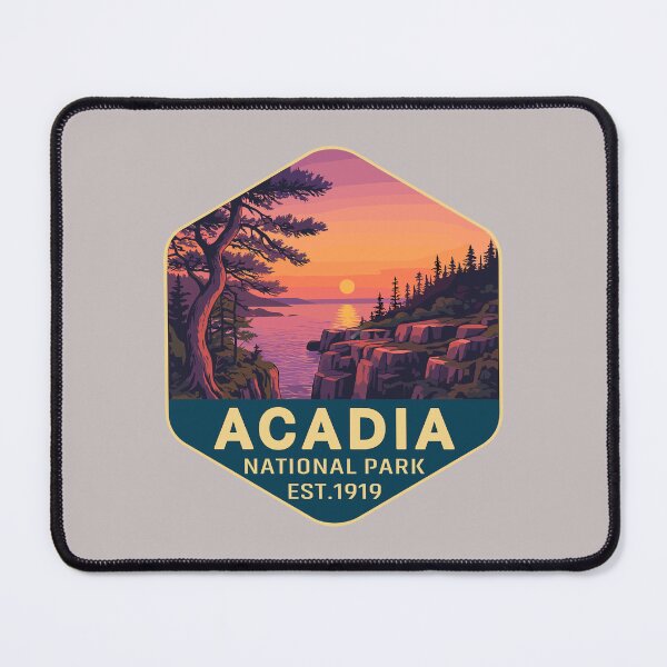 Item preview, Acadia National Park Maine US Retro Badge designed and sold by Ismeal Von.