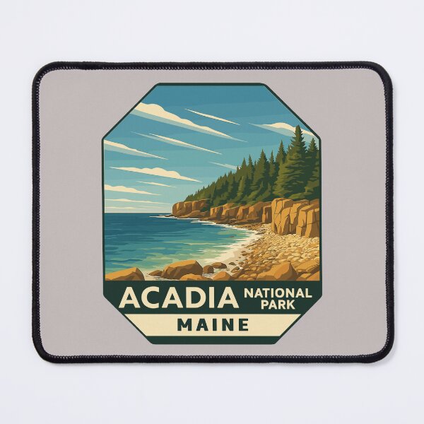 Item preview, Acadia National Park Maine US Retro Badge designed and sold by Ismeal Von.