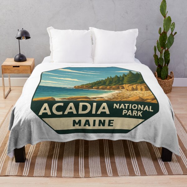 Item preview, Acadia National Park Maine US Retro Badge designed and sold by Ismeal Von.