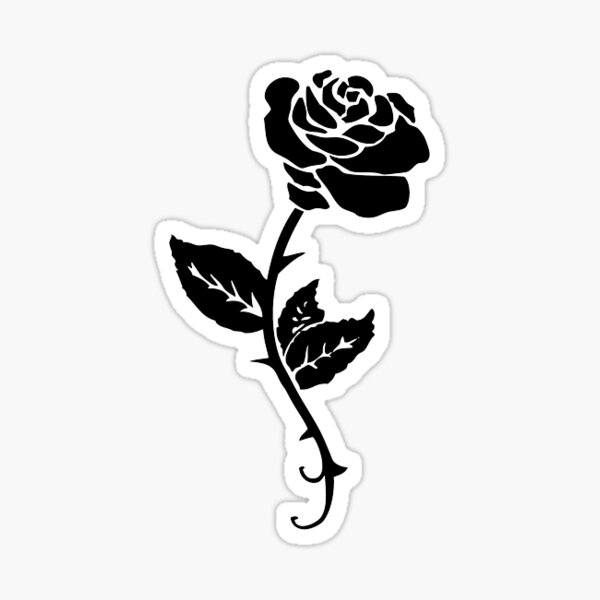 Black Rose Stickers Redbubble - fancy flower decal roblox