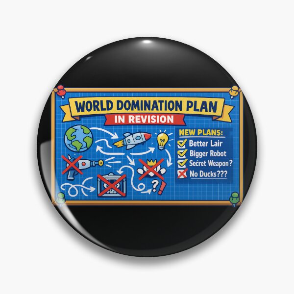 Item preview, World Domination Plan In Revision Funny Blueprint designed and sold by TeeTimeTreasure.