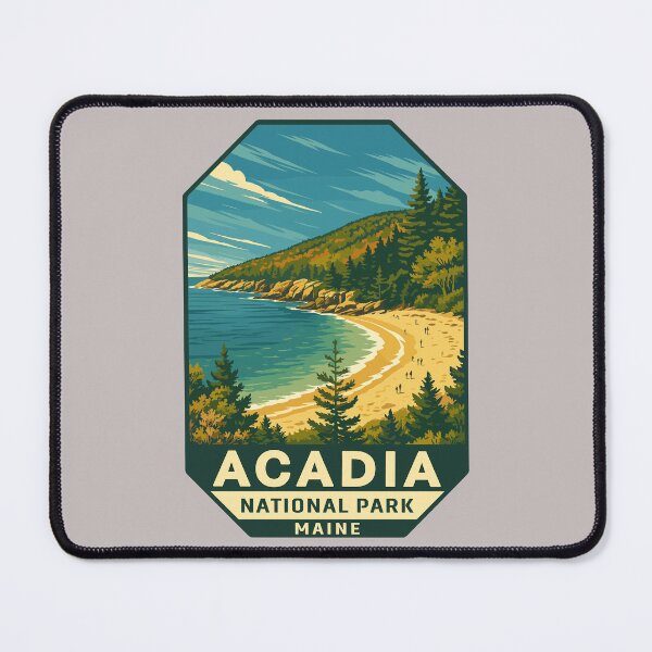 Item preview, Acadia National Park Maine US Retro Badge designed and sold by Ismeal Von.