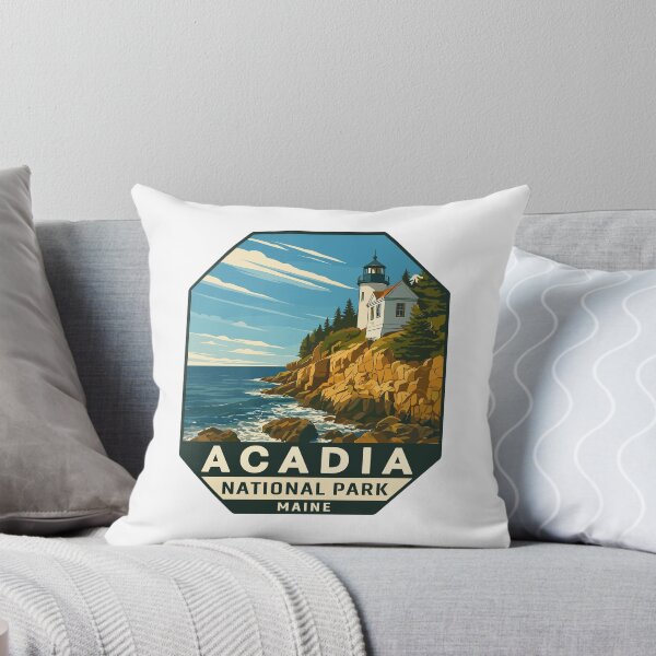 Item preview, Acadia National Park Maine US Retro Badge designed and sold by Ismeal Von.