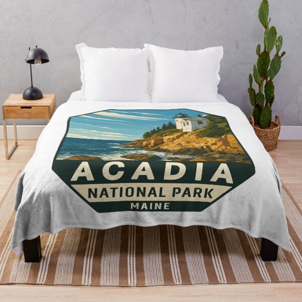 Item preview, Acadia National Park Maine US Retro Badge designed and sold by Ismeal Von.