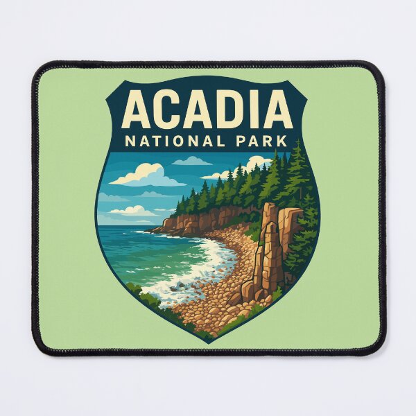 Item preview, Acadia National Park Maine US Retro Badge designed and sold by Ismeal Von.
