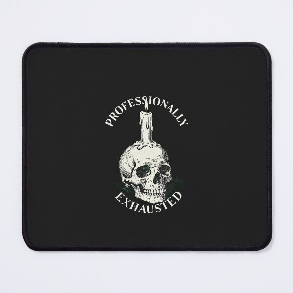 Item preview, Professionally Exhausted Skull Candle | Corporate Burnout Goth designed and sold by VENOHA.